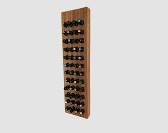 Oak wood plank panels wall shelf - display for essential oil bottles such as Doterra