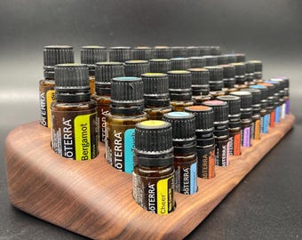 The "One for Two" Organizer - a beautiful, unique piece made of walnut wood - multi-purpose stand for essential oil bottles