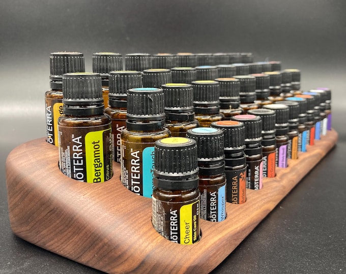 The "One for Two" Organizer - a beautiful, unique piece made of walnut wood - multi-purpose stand for essential oil bottles