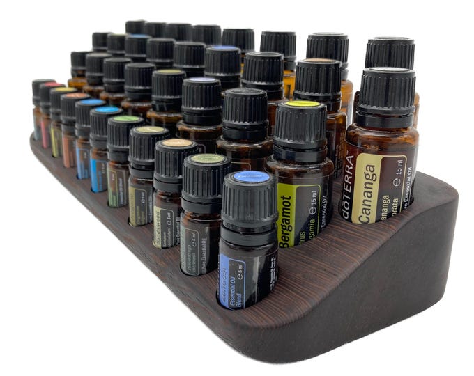 The "One for Two" Organizer - beautiful unique piece made of real wood - Multi-display for oil bottles essential oils