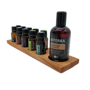 Oils Organizer Stand for e.g. Doterra Oils Display for Oil Bottles Essential Oils made of finest cherry wood