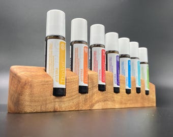 Single item - for Kids Collection 7 oils Organizer Stand for doTERRA oils Wooden holder for oil bottles Essential oils 10ml bottle holder