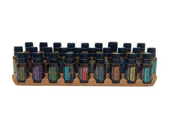 A unique stand for e.g. Doterra oils Wooden holder for 28 oil bottles 15ml essential oils