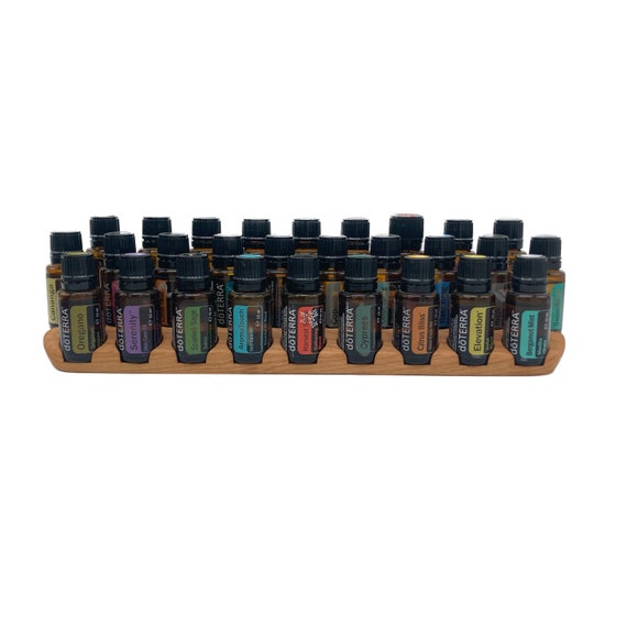 A unique stand for e.g. Doterra oils Wooden holder for 28 oil bottles 15ml essential oils