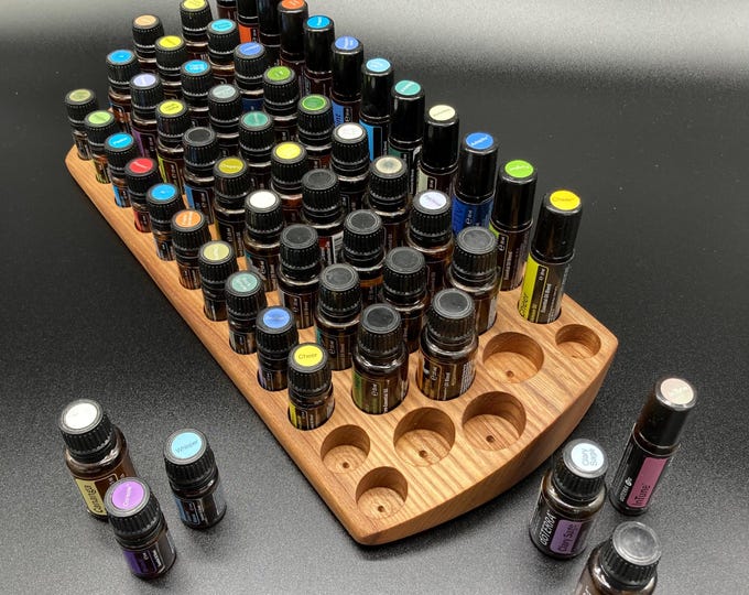 The "One for All" beautiful unique piece made of elm wood, curved multi display for essential oils e.g. DoTerra - essential oils