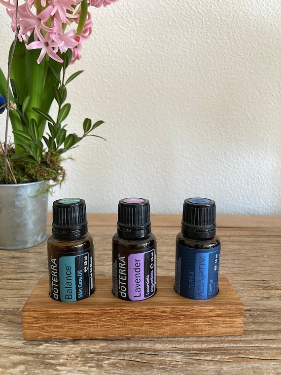 The entry-level model made of oak wood: Oil Organizer Stand for doTERRA Oils, Wooden Holder for Oil Bottles, Essential Oils