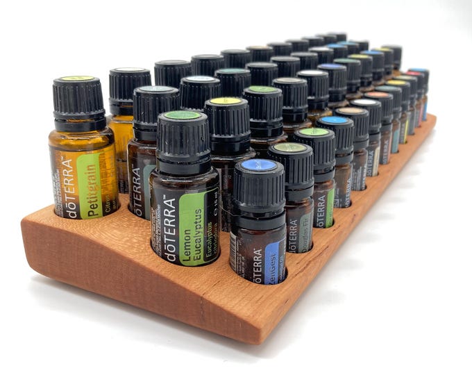 The "One for Two" Organizer - beautiful unique piece made of wood - Multi-display for oil bottles essential oils