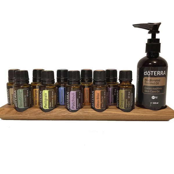 Oils Organizer Stand for Doterra Oils Wooden Holder for Oil Bottles Essential Oils