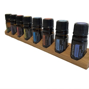 Oil organizer stand for 5ml Doterra or similar for 8 oils wooden holder for oil bottles essential oils