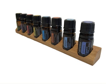 Oil organizer stand for 5ml Doterra or similar for 8 oils wooden holder for oil bottles essential oils