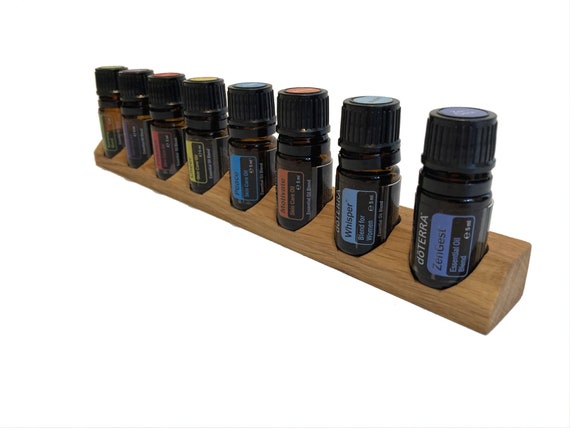 Oil organizer stand for 5ml Doterra or similar for 8 oils wooden holder for oil bottles essential oils