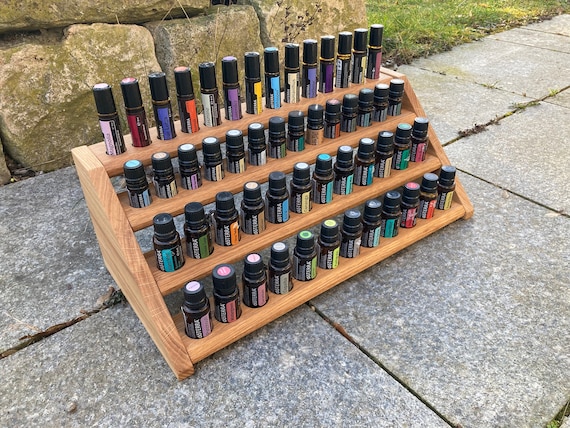 Tribune Oil Shelf Display for e.g. doTERRA Wooden Stand for Oil Bottles Essential Oils Oak Wood in various variations