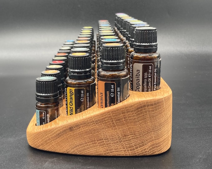 The "One for Two" Organizer - a beautiful, unique piece made of oak wood - multi-stand for essential oil bottles
