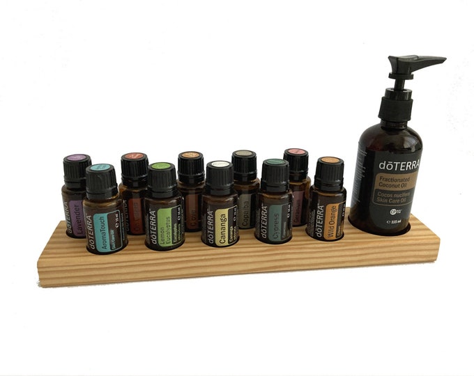 Oils Organizer Stand for Doterra Oils Wooden Holder for Oil Bottles Essential Oils