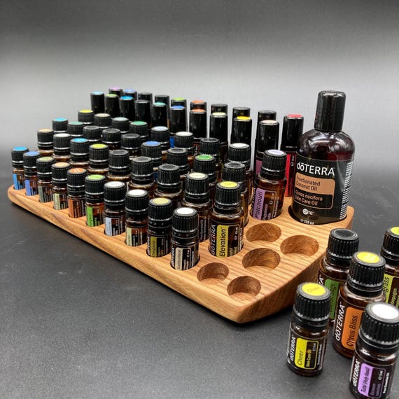 The "One for All" Organizer - Unique piece - curved multi-stand for essential oils e.g. DoTerra - Display made of elm wood