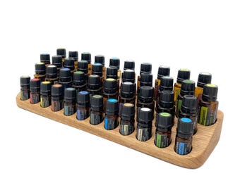 The "One for Two" Organizer - beautiful unique piece made of oak wood - Multi-display for oil bottles essential oils