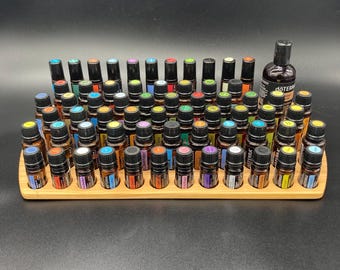 The "One for All" Organizer - Unique Piece - Curved Multi-Stand for Essential Oils e.g. doTerra - Cherry Wood Display
