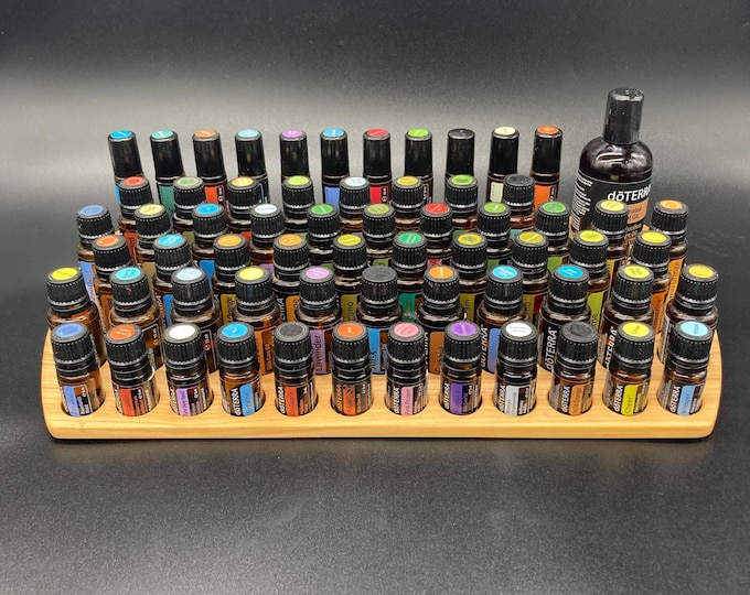 The "One for All" Organizer - Unique Piece - Curved Multi-Stand for Essential Oils e.g. doTerra - Cherry Wood Display