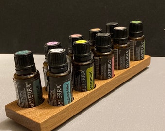 Oil stand with “Swiss edge” for e.g. 10 Doterra oils of 15ml each / storage for essential oils