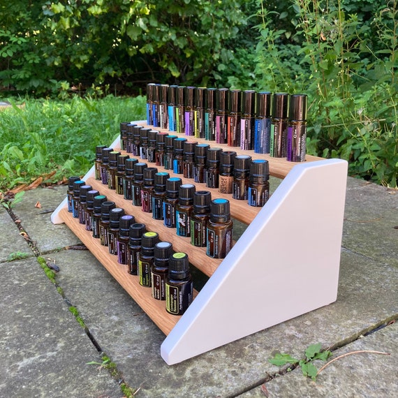 Tribune oils shelf display for e.g. DoTERRA wooden stand for 24+14+14 oil bottles essential oils oak wood