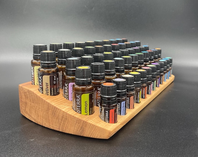 The "One for Two" Organizer - a beautiful, unique piece made of oak wood - multi-stand for essential oil bottles