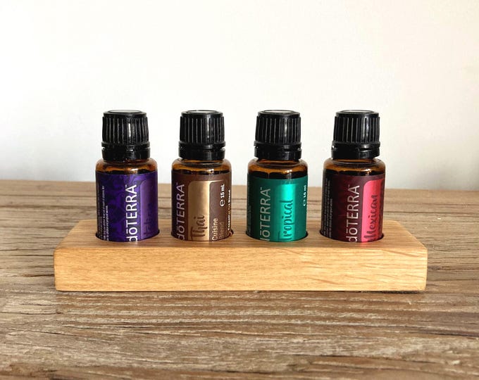 The entry-level model made of oak wood: Oil Organizer Stand for doTERRA Oils, Wooden Holder for Oil Bottles, Essential Oils