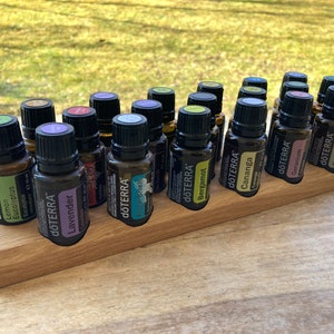 Oils organizer stand for Doterra oils wooden holder for 19 oil bottles 15ml essential oils