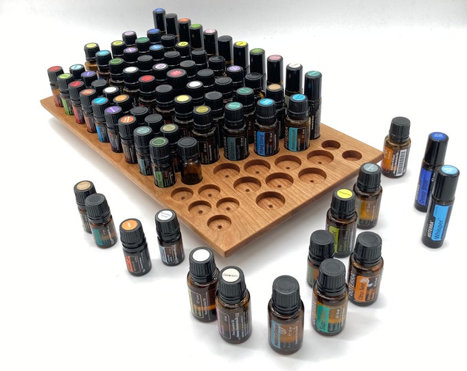 The "One for All" Organizer - Multi stand for essential oils e.g. DoTerra - wooden holder for oil bottles essential oils