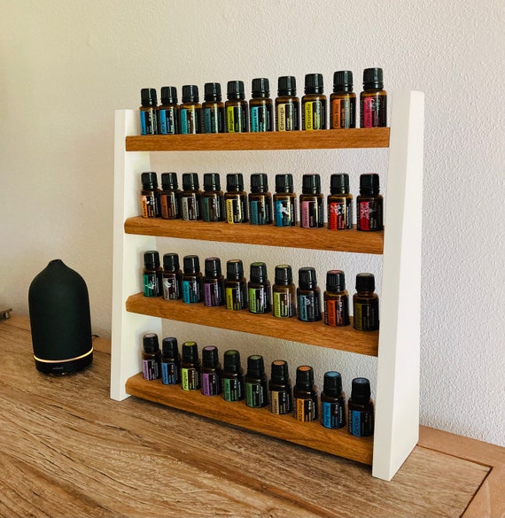 ドテラ用オイル棚ディスプレイ 40 オイルボトル用木製スタンド