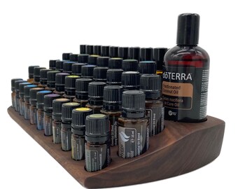 The "One for All" beautiful unique piece - made of walnut - curved multi display for essential oils - e.g. Doterra