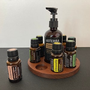 Oils Organizer Stand for Doterra Oils Wooden Holder for Oil Bottles Essential Oils