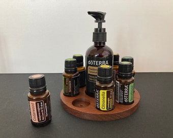 Oils Organizer Stand for Doterra Oils Wooden Holder for Oil Bottles Essential Oils