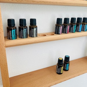 Multi Öle Wandregal Display für z.B. DoTERRA Holz Aufsteller für 281717 Ölflaschen Ätherische Öle aus Buchenholz Bild 9