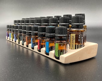 The "One for Two" Organizer - Display made of untreated ash wood - Multi-display for oil bottles essential oils e.g. Doterra