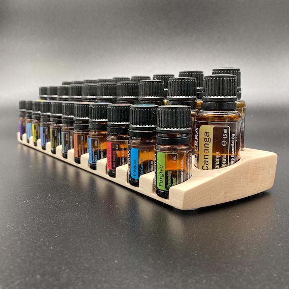 The "One for Two" Organizer - Display made of untreated ash wood - Multi-display for oil bottles essential oils e.g. Doterra