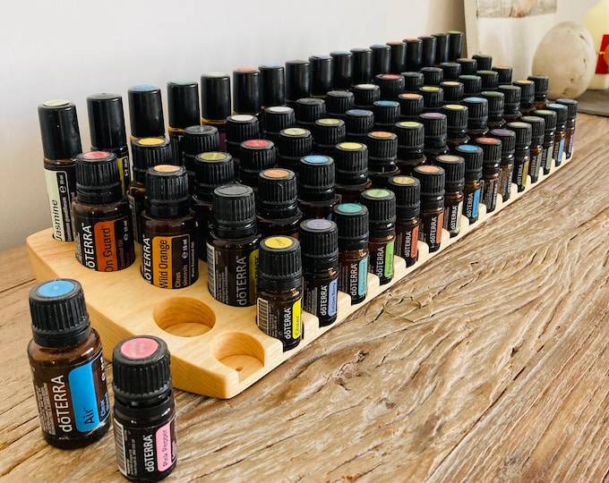 The "One for All" Organizer - Multi-stand for essential oils made of ash wood, e.g., doTerra - for essential oils