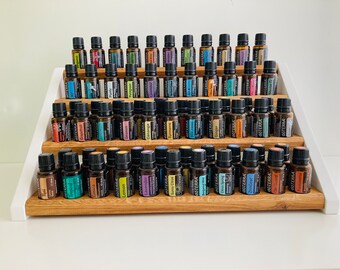 Large Grandstand Oil Shelf Display for E.g. Doterra, Wooden Stand