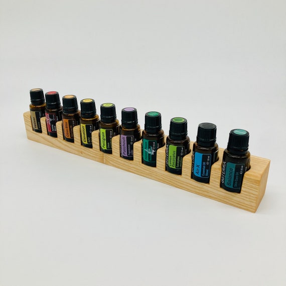 Pack of 10 oil organizer stands made of ash wood for Doterra oils wooden holder for oil bottles essential oils 15ml bottle holder