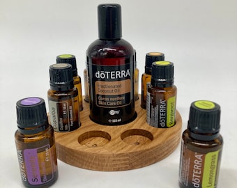 Öle Organizer Aufsteller für Doterra Öle Holzhalter Eichenholz für Ölflaschen Ätherische Öle