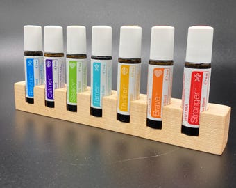 KiDs Collection 7 Oil Storage Set for doTERRA Oils - Maple Wood Holder for 10ml Essential Oil Bottles