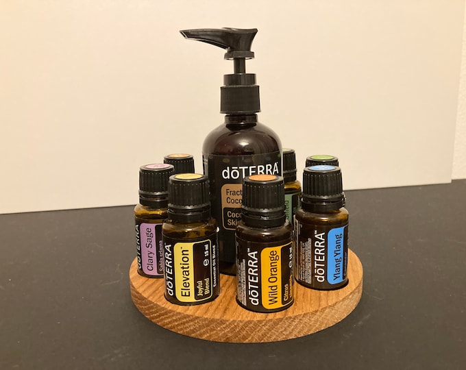Oils Organizer Stand for Doterra Oils Wooden Holder Oak Wood for Oil Bottles Essential Oils