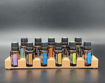 Oil Organizer Stand for doTERRA Oils, Wooden Holder for 11 x 15ml Essential Oil Bottles