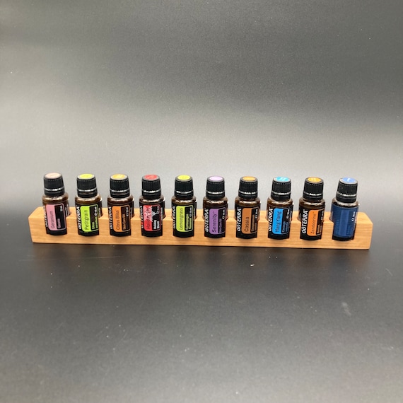 Pack of 10 oil organizer stands made of beech wood for Doterra oils wooden holder for oil bottles essential oils 15ml bottle holder