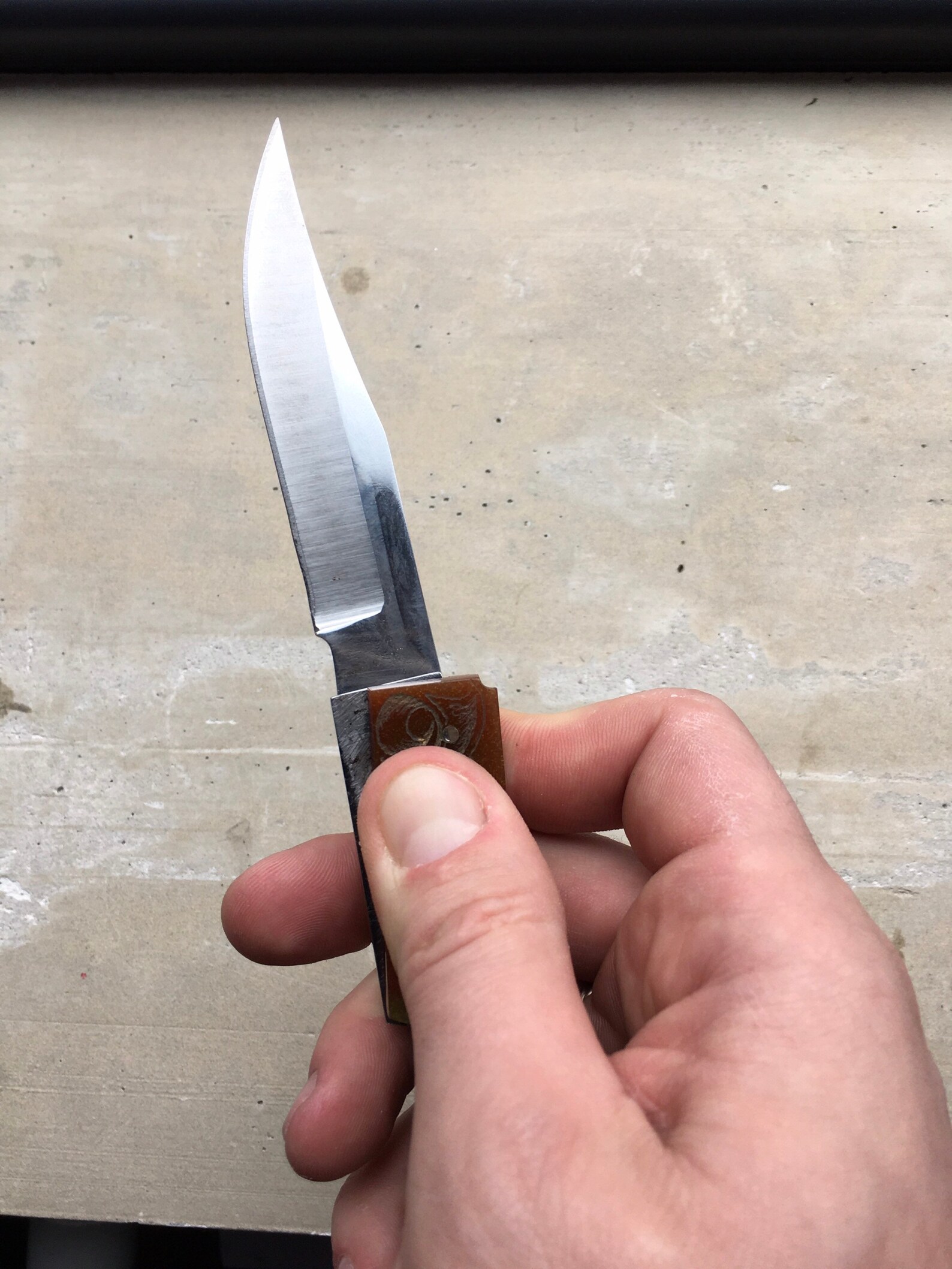 Vintage Folding knife USSR prison art. Handmade knife ITK Etsy