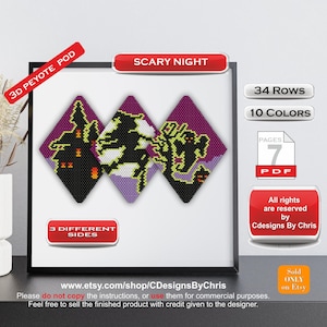 Scary Night  Peyote Pod  Ornament