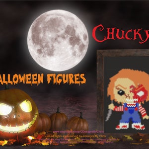 Halloween Figures *CHUCKY II* beading Pattern for  brick stitch PDF    instant download