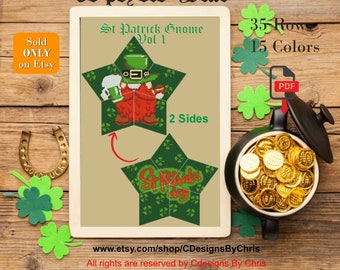 St Patric Gnome Vol1   3d    Star  Peyote  beading Pattern PDF  pattern  instant download