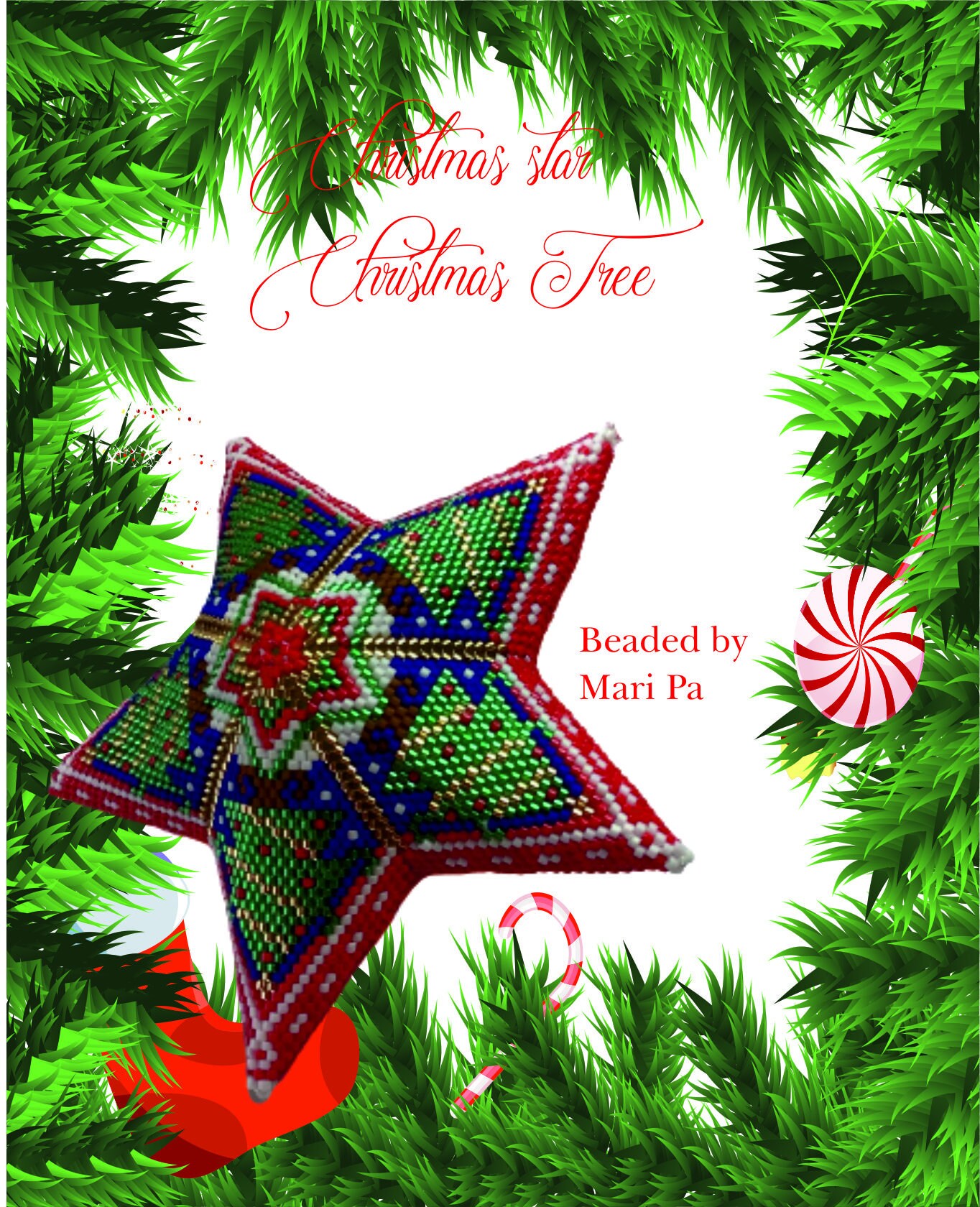 Christmas Tree 3d Christmas Star Peyote beading Pattern - Etsy België