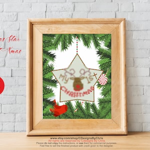My First Xmas 3d Peyote star beading Pattern PDF pattern téléchargement instantané