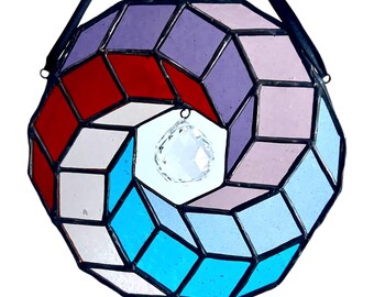 Mobius Stained Glass Crystal Sun Catcher